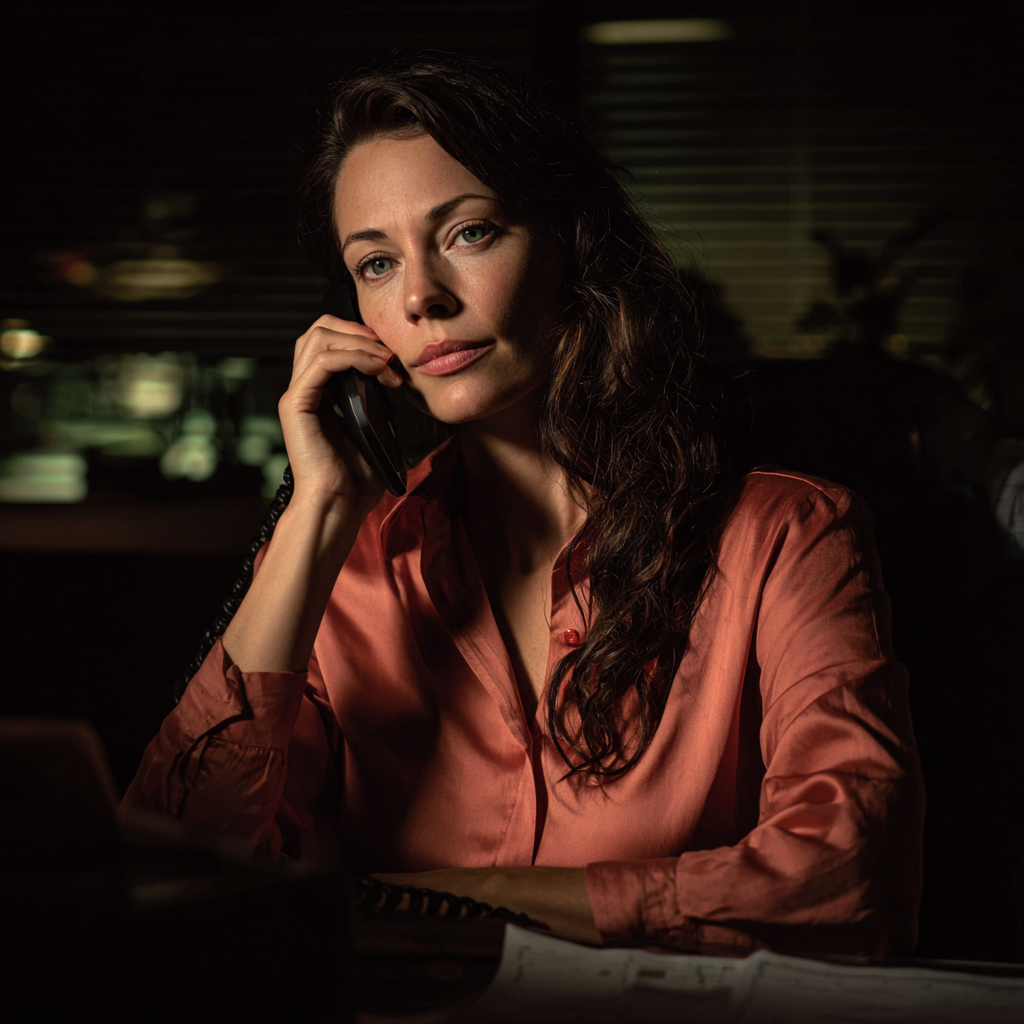 Una mujer hablando por teléfono | Fuente: Midjourney