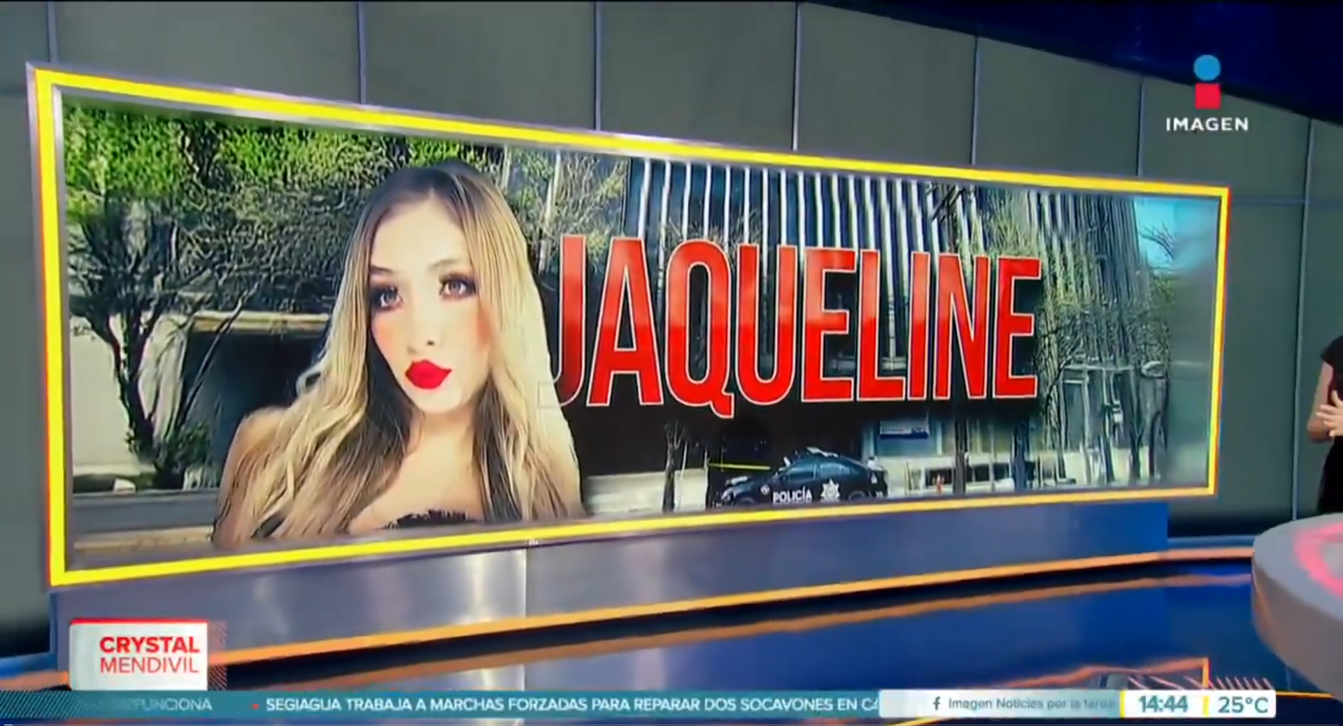 Jaqueline Yamileth Briones Torres posando en un poster | Fuente: x.com/ImagenTVMex