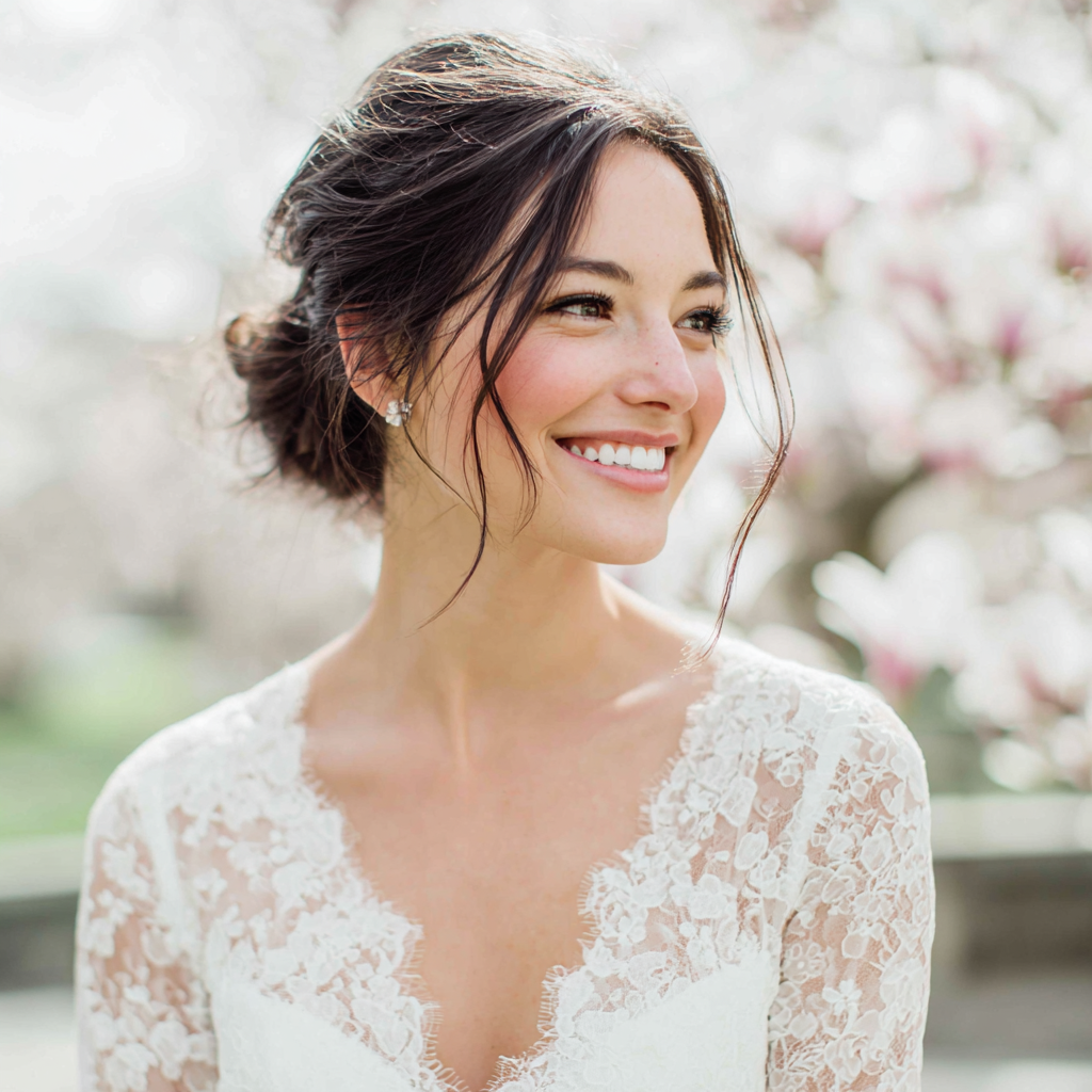Una novia sonriente | Fuente: Midjourney