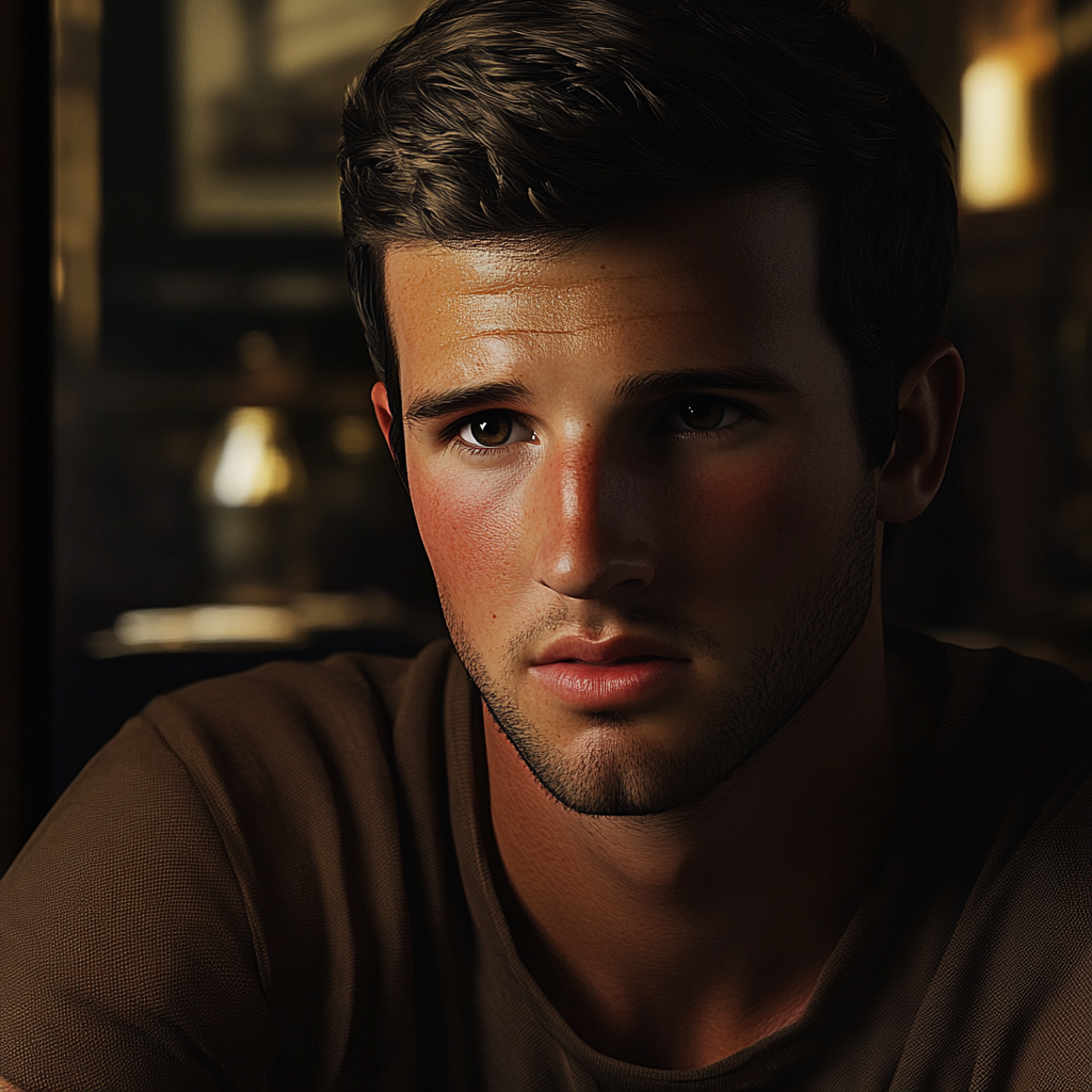 Un joven triste | Fuente: Midjourney