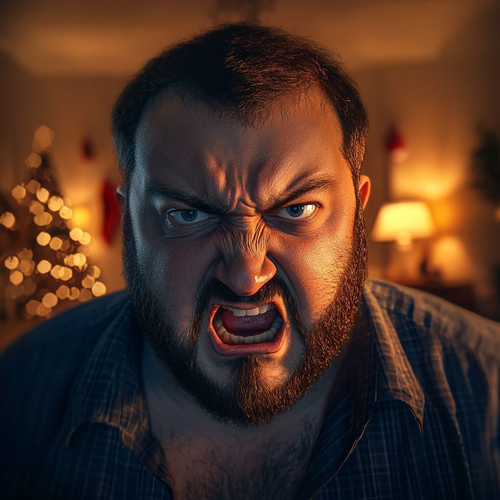 Un hombre furioso gritando | Fuente: Midjourney