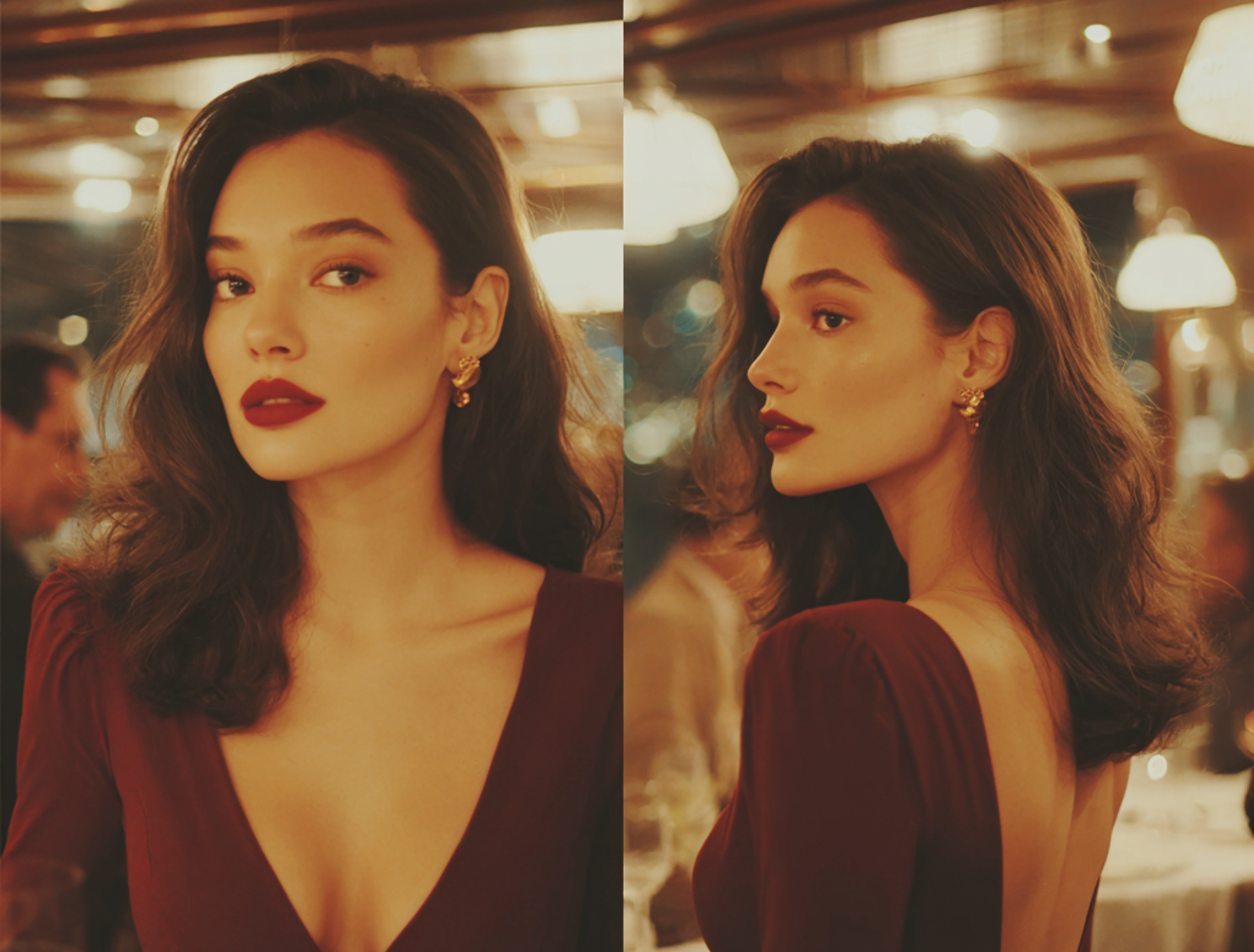 Una mujer de pie en un restaurante | Fuente: Midjourney