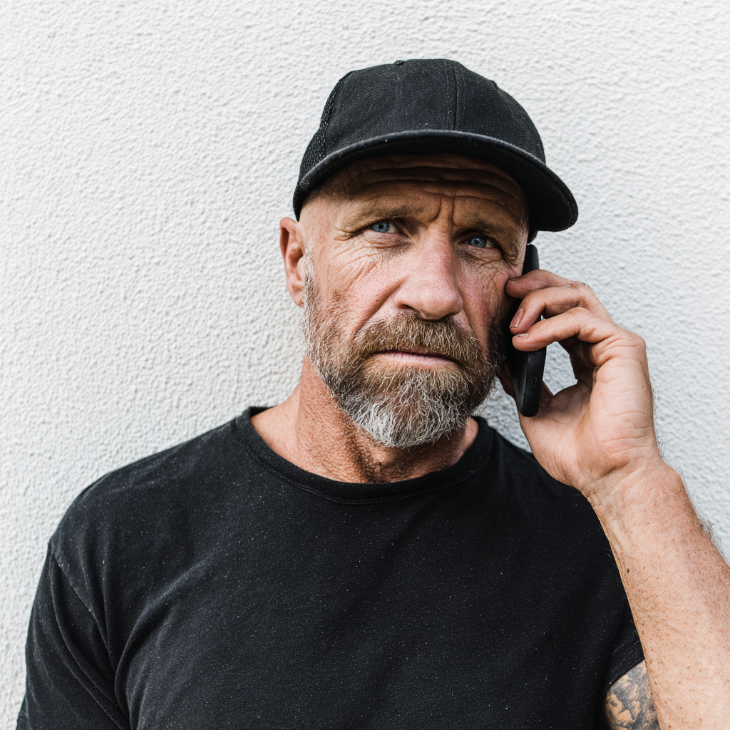 Un hombre con una gorra negra | Fuente: Midjourney