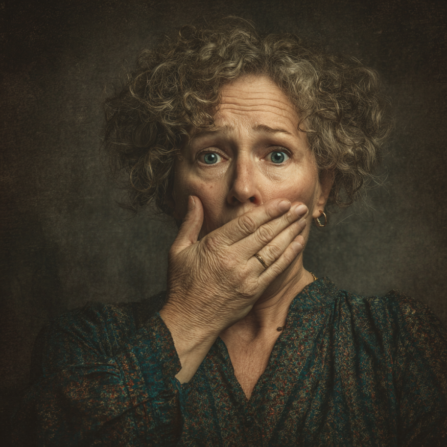 Una mujer con cara de sorpresa | Fuente: Midjourney