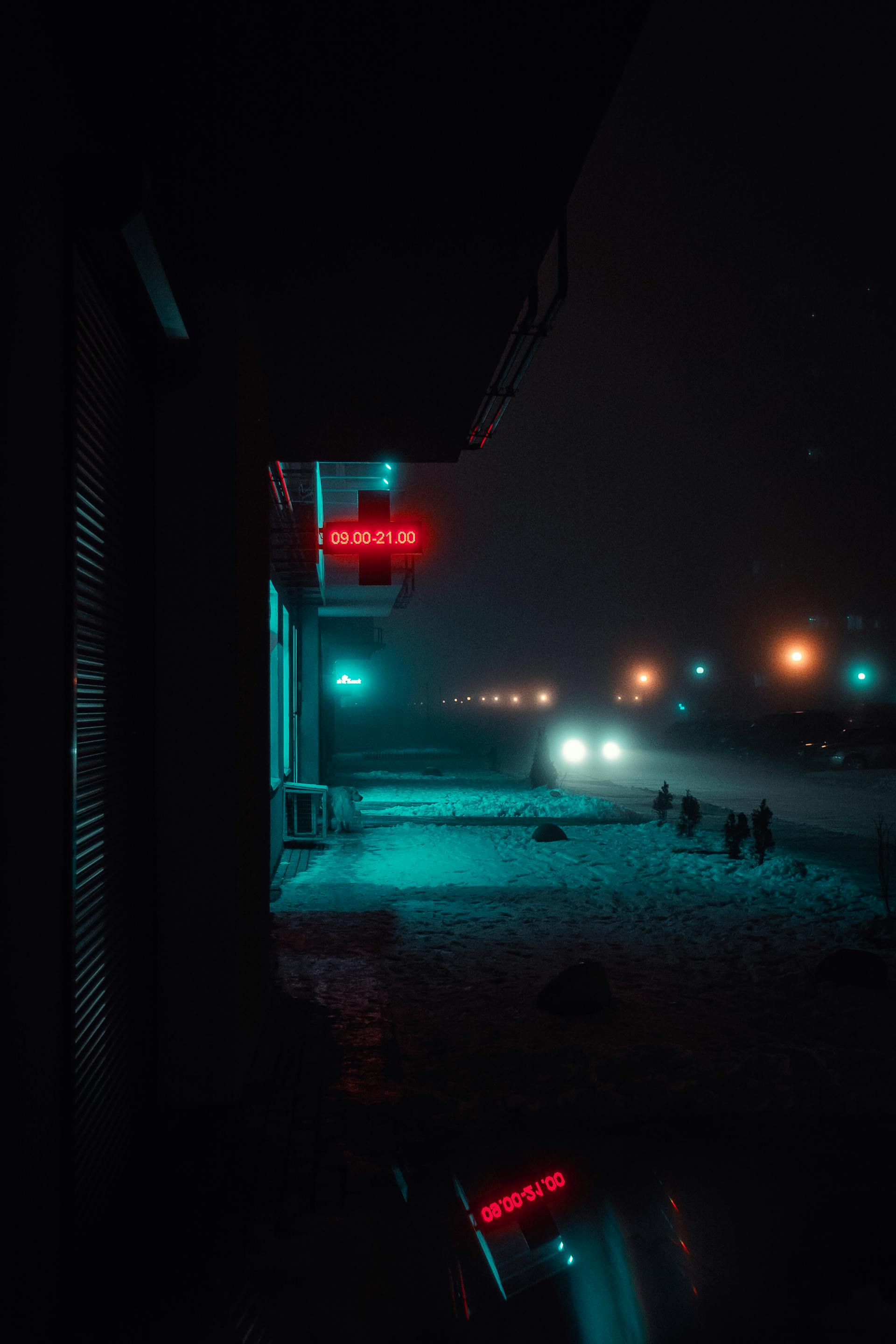 Una calle de noche | Fuente: Pexels