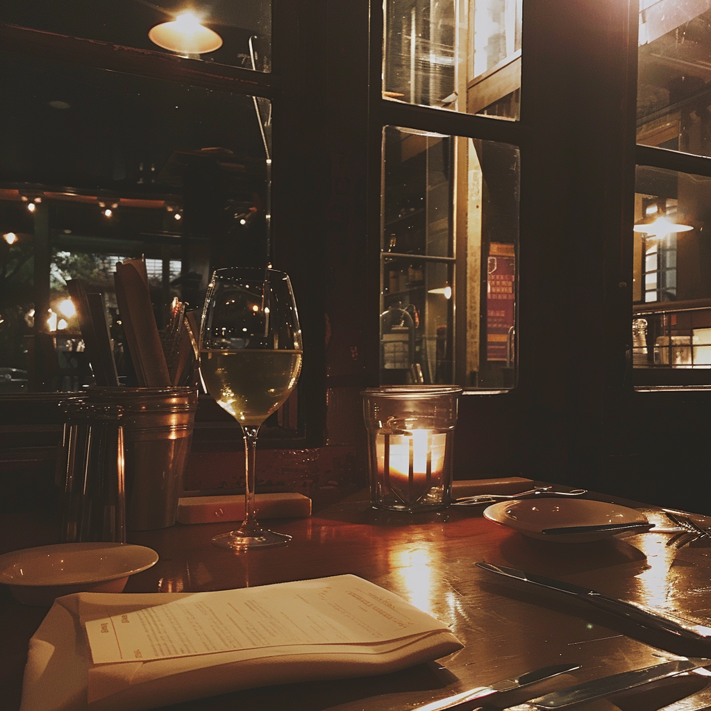 Una mesa en un restaurante | Fuente: Midjourney