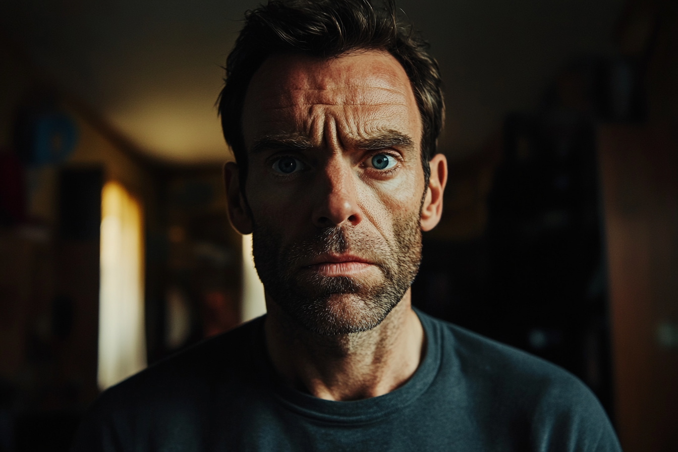 Un hombre serio | Fuente: Midjourney