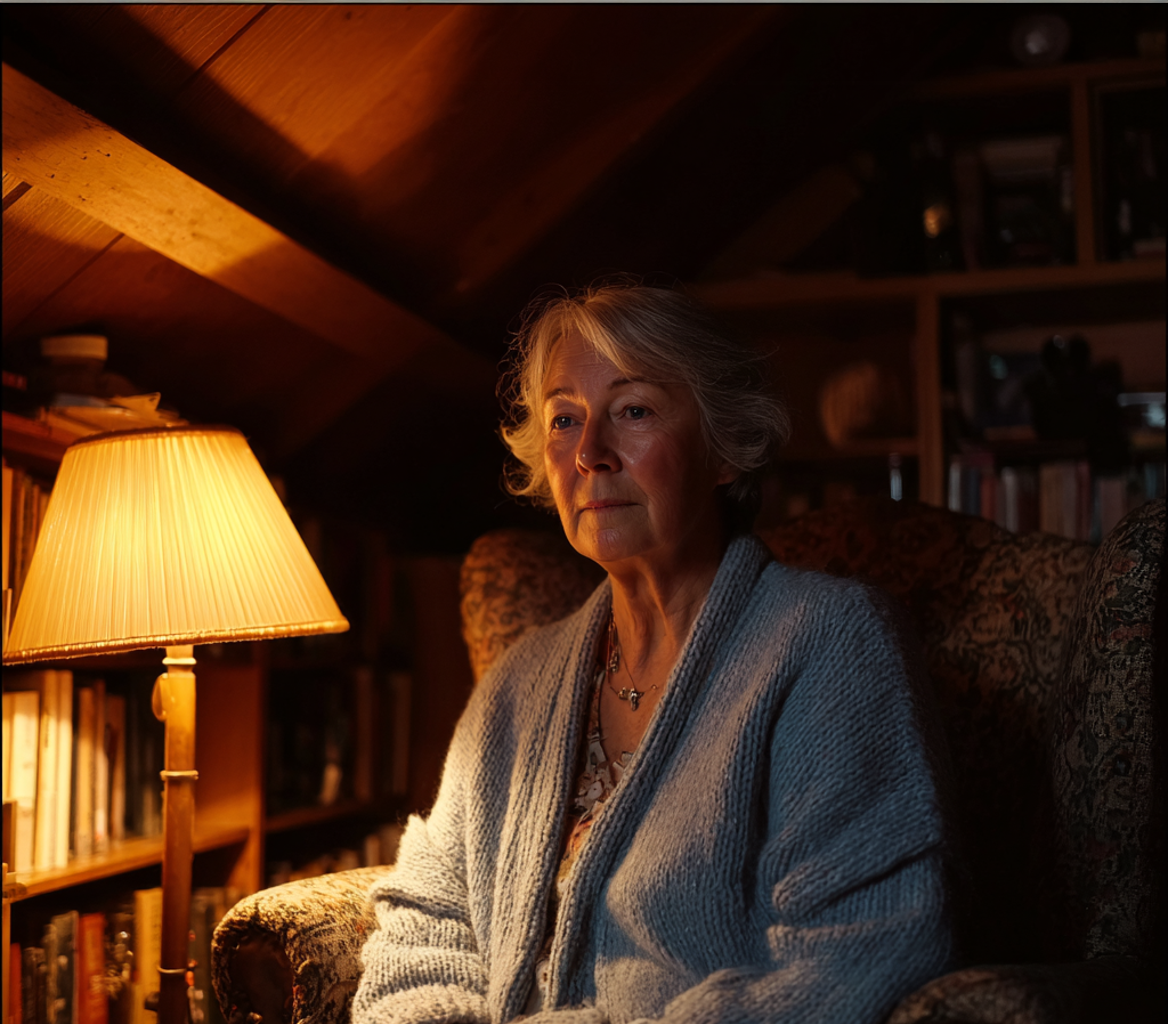Una mujer mayor pensativa | Fuente: Midjourney