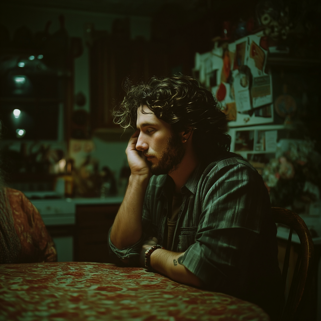 Un hombre emocional | Fuente: Midjourney