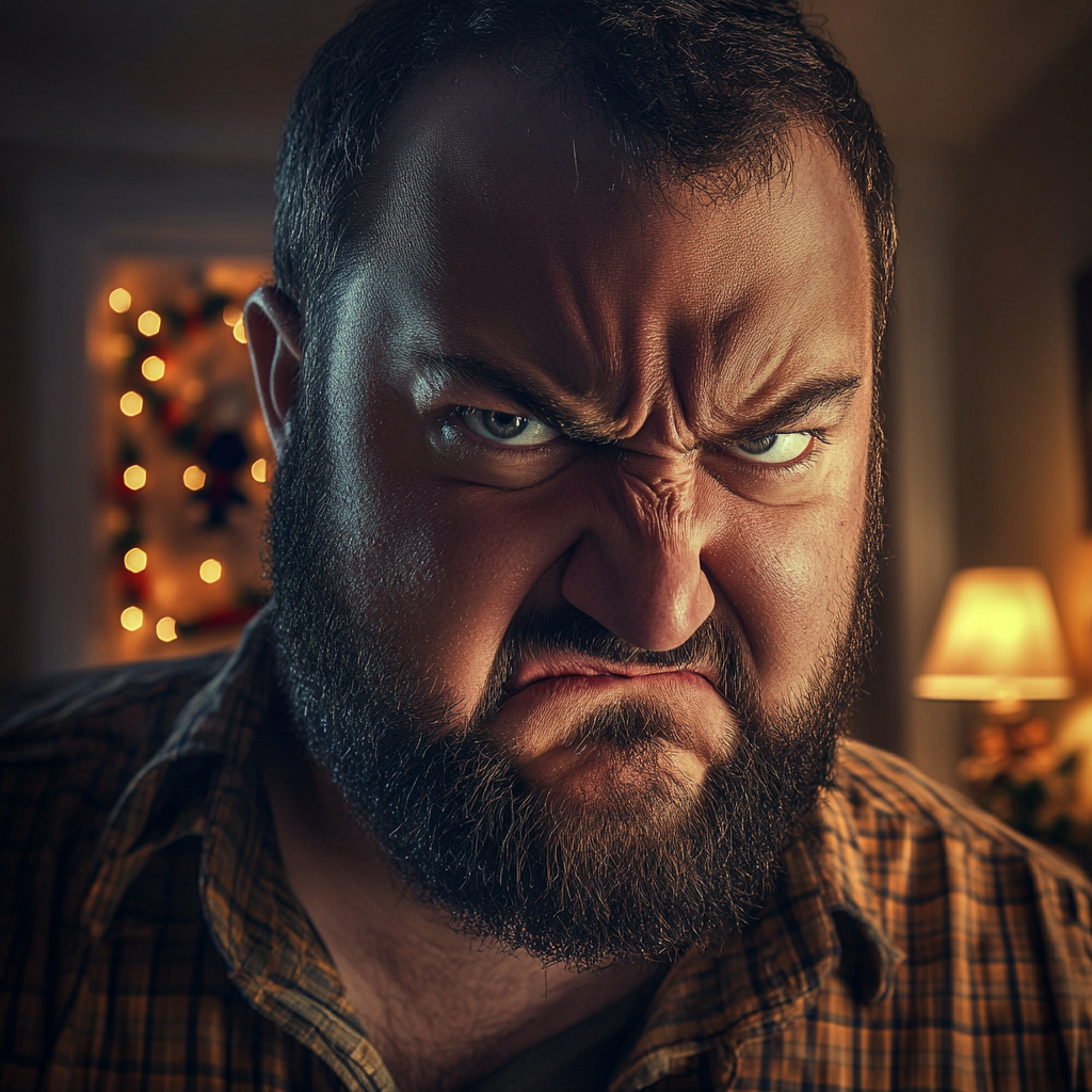 Un hombre enfadado frunciendo el ceño | Fuente: Midjourney