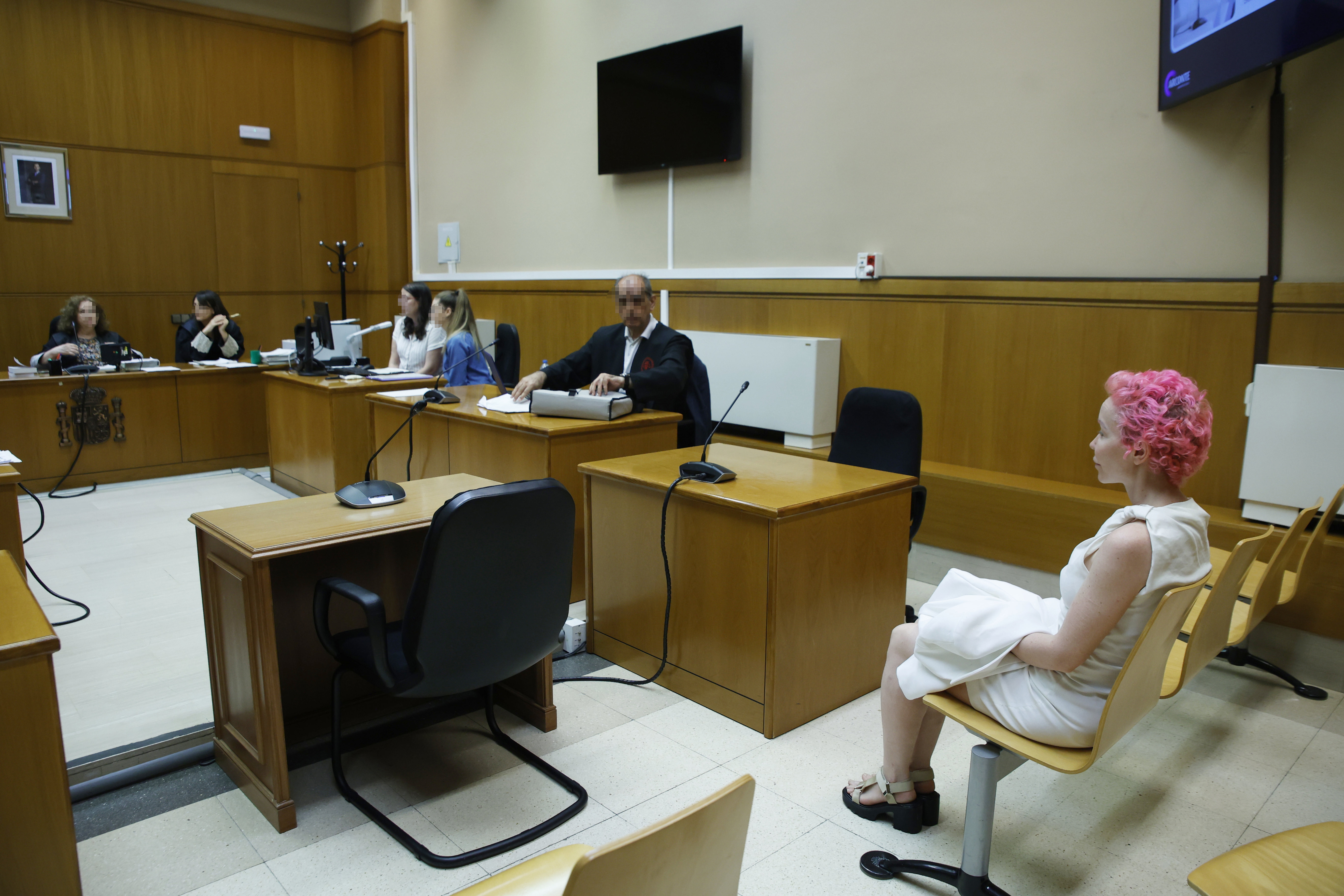 La exesposa del productor de televisión Josep Maria Mainat, Ángela Dobrowolski, durante un juicio en la Sección 20 del Tribunal Superior de Justicia de Barcelona, el 15 de julio de 2024 en Barcelona, Cataluña, España. | Fuente: Getty Images