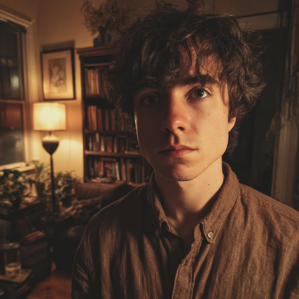 Un hombre de pie en un salón | Fuente: Midjourney