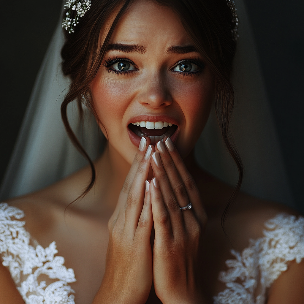 Una novia sobresaltada | Fuente: Midjourney