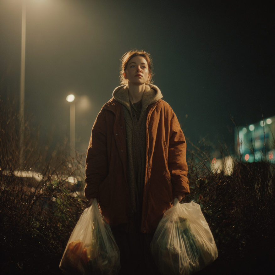 Una mujer con bolsas de las compras | Fuente: Midjourney