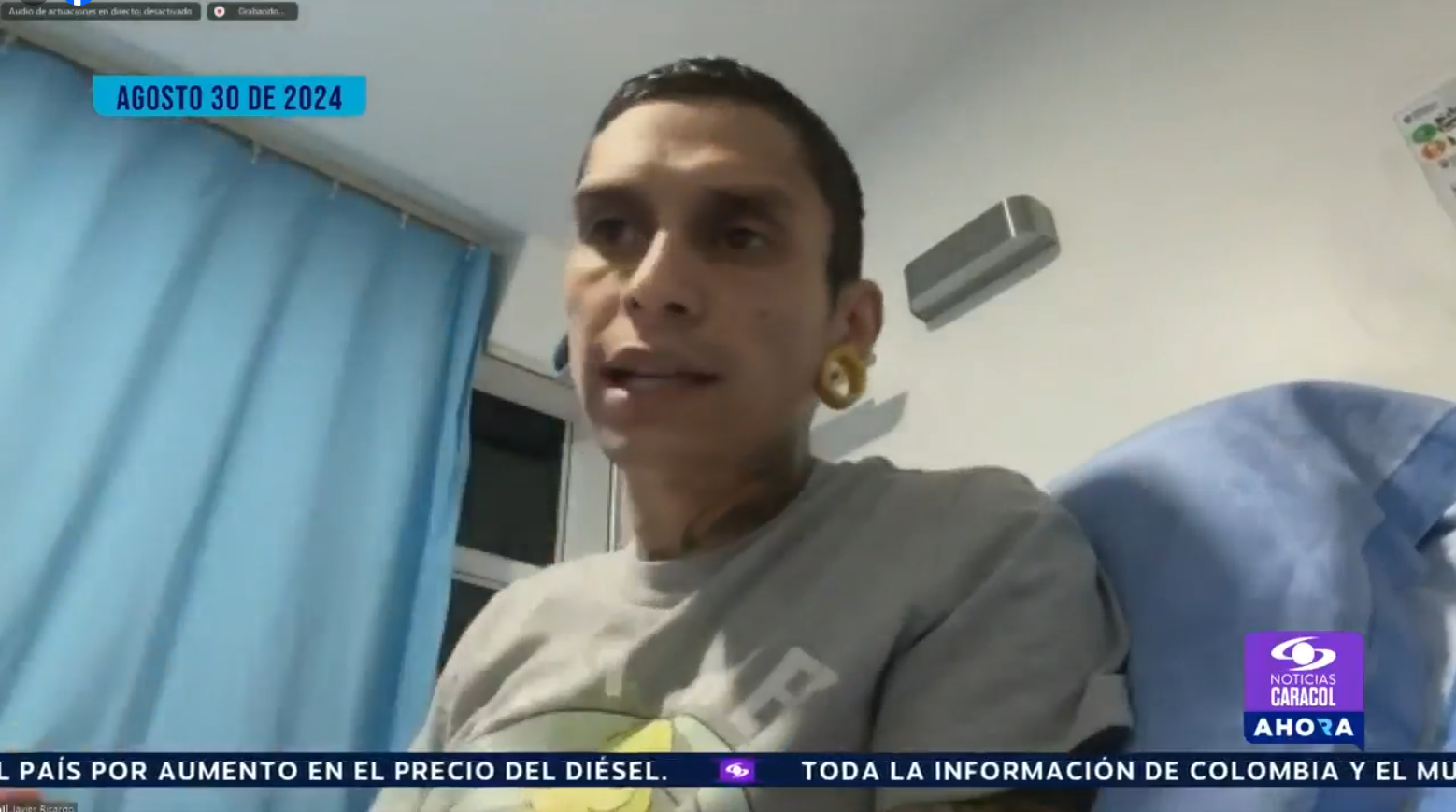 Javier Acosta contó su historia y conmovió a toda Colombia. | Fuente: Facebook/Noticias Caracol.