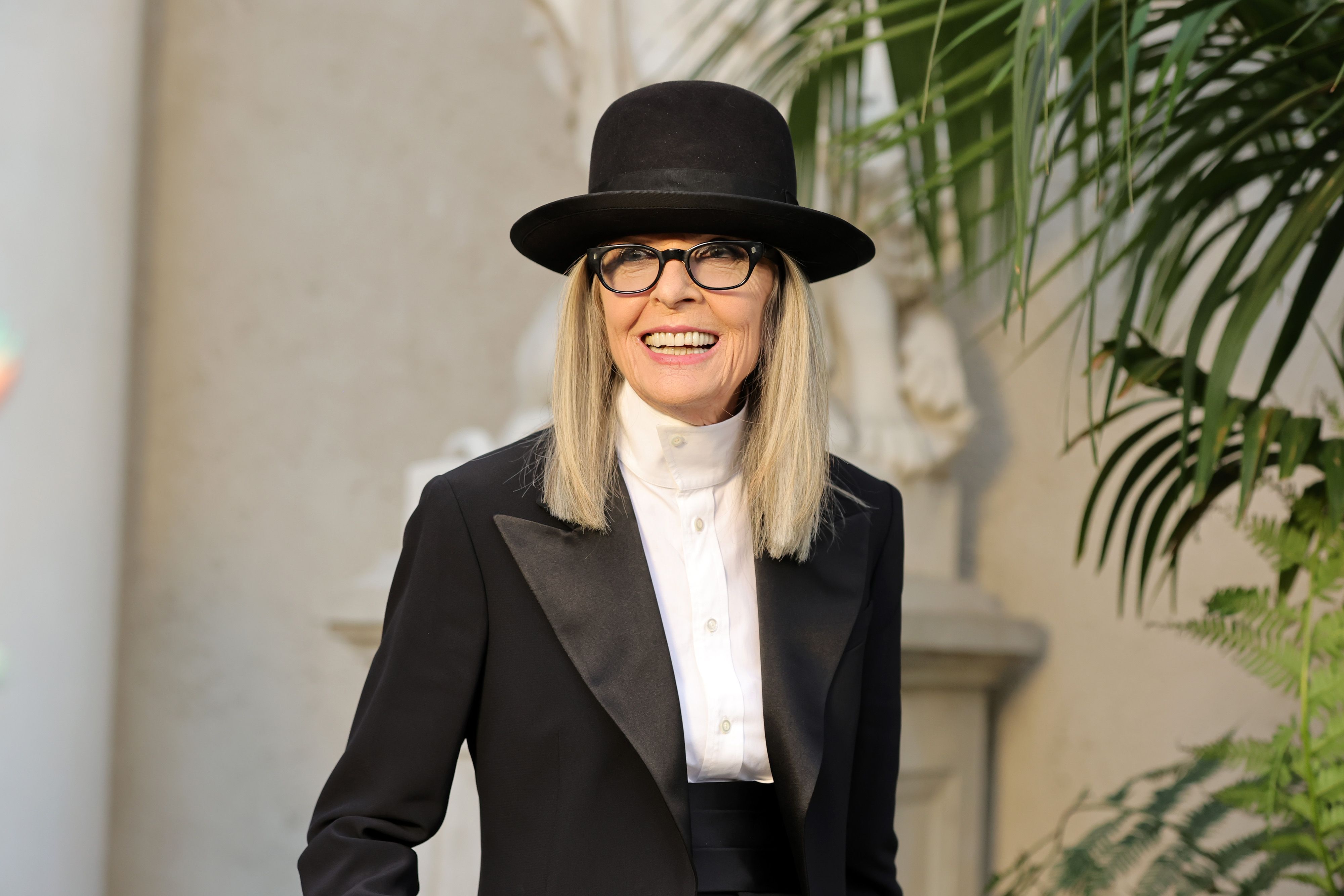 Diane Keaton asiste al Ralph Lauren SS23 Runway Show en The Huntington Library, Art Collections, and Botanical Gardens el 13 de octubre de 2022, en San Marino, California | Fuente: Getty Images