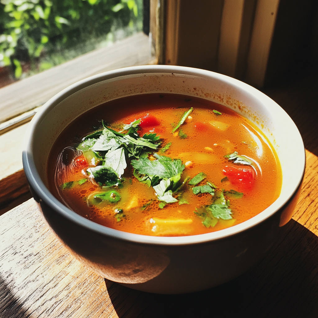 Un plato de sopa | Fuente: Midjourney