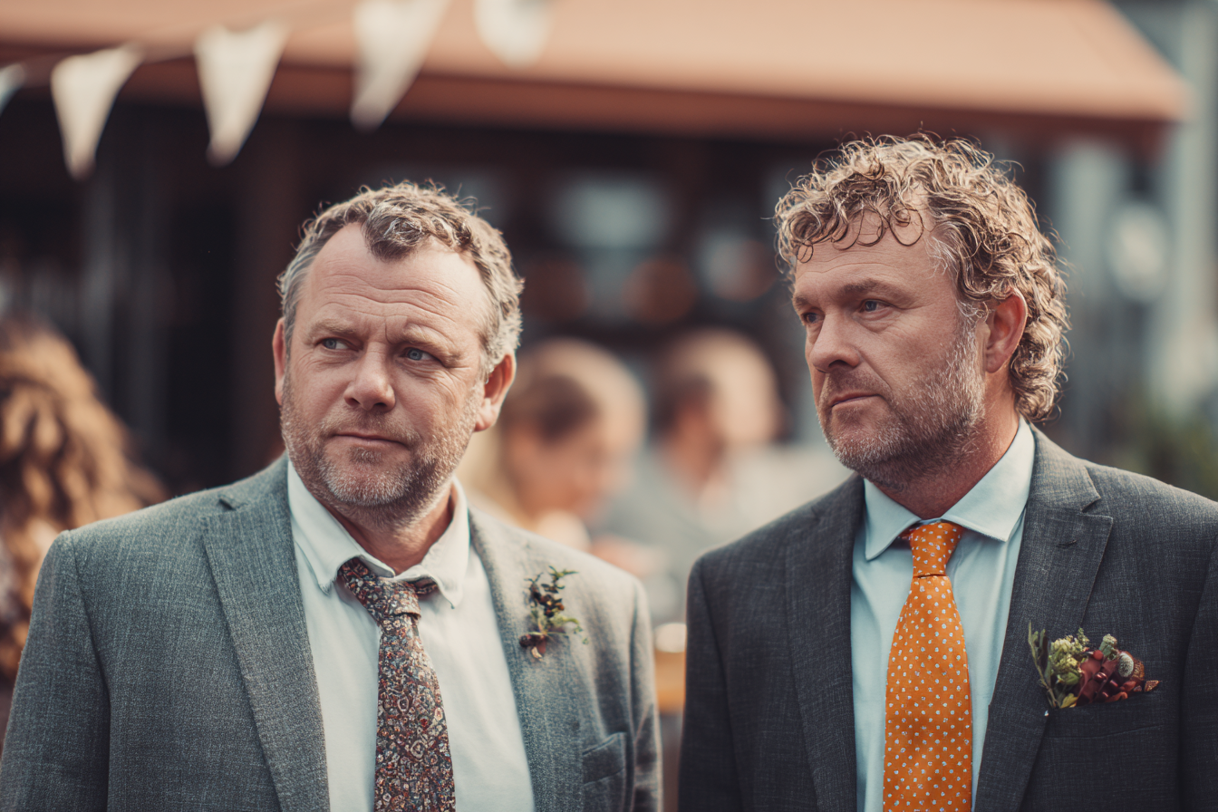 Gente en una boda | Fuente: Midjourney