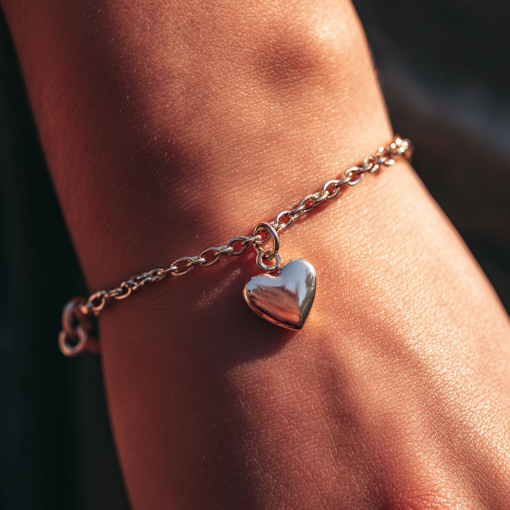 Una mujer con una pulsera de plata | Fuente: Midjourney