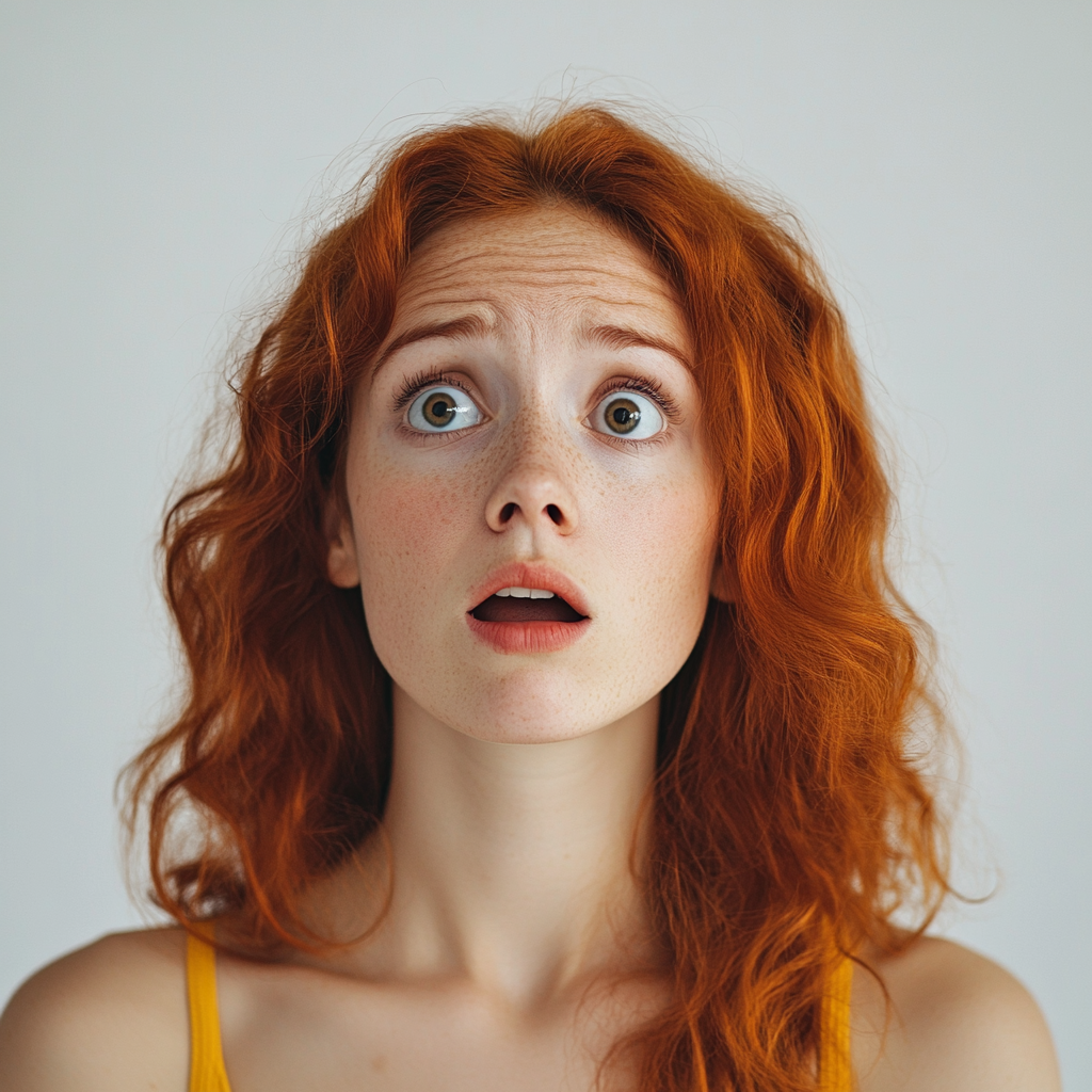 Una mujer conmocionada | Fuente: Midjourney