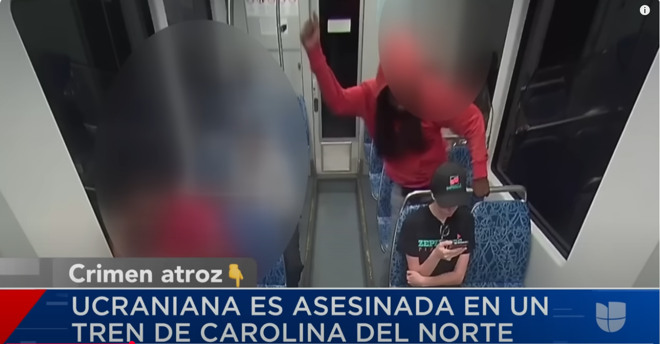 DeCarlos Brown Jr. justo antes del ataque a Iryna Zarutska | Fuente: Univision Noticias