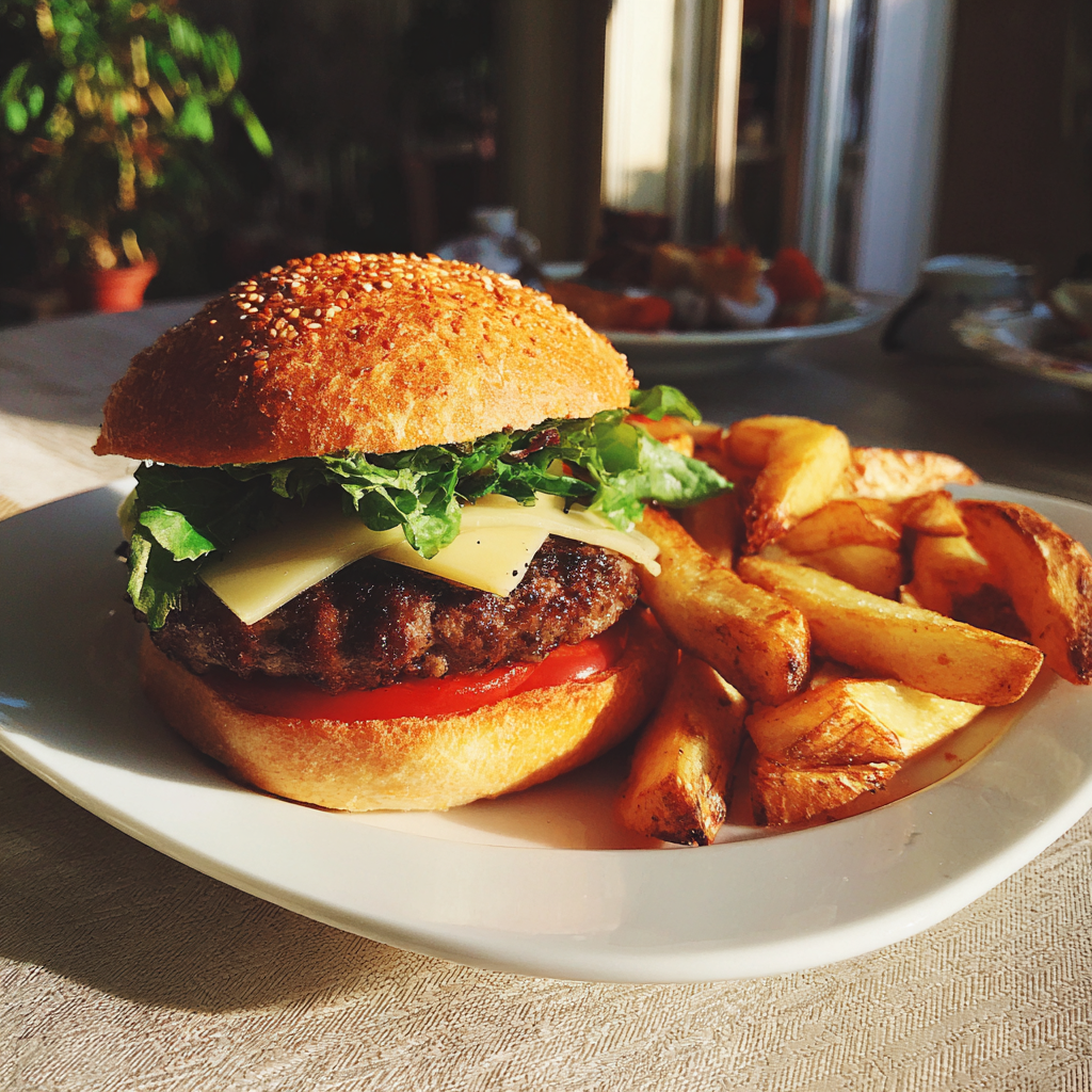Un plato de comida sobre una mesa | Fuente: Midjourney