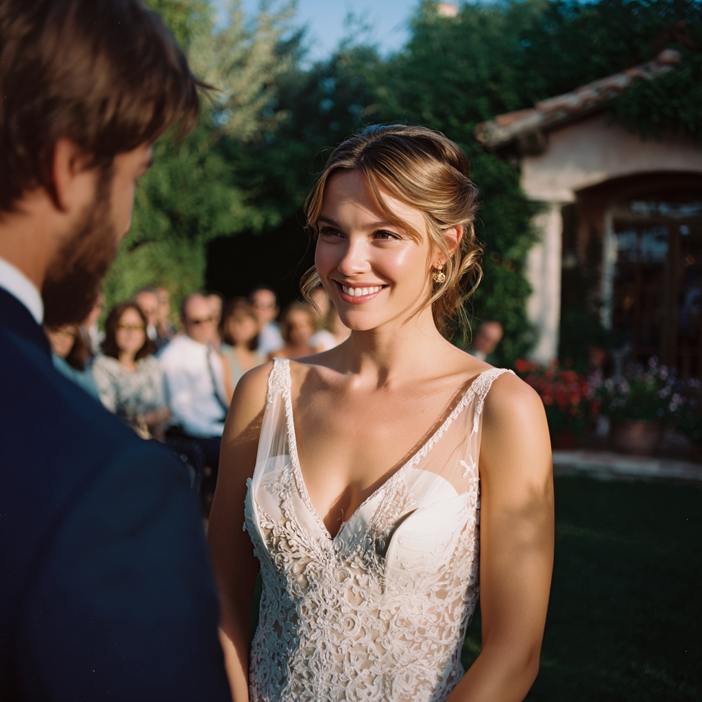 Unos novios en su boda | Fuente: Midjourney