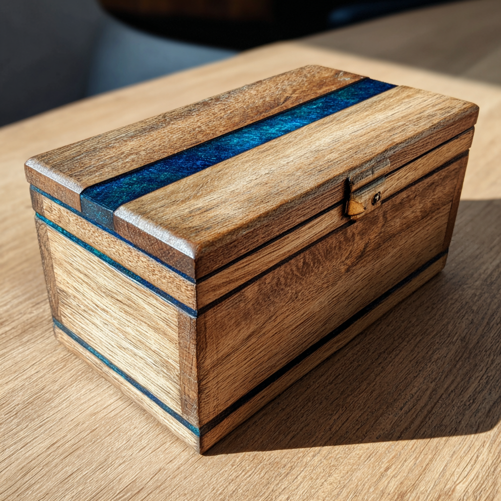 Una caja de madera sobre una mesa | Fuente: Midjourney