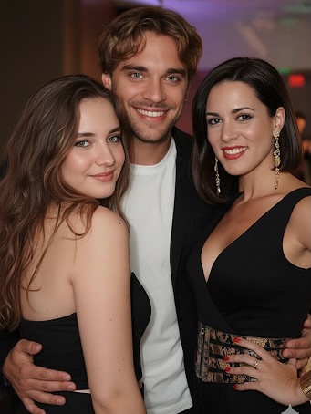 Maya junto a sus padres, Henry Berry y Mónica Spears en una imagen generada por IA. | Fuente: Instagram/Maya Berry Spear.