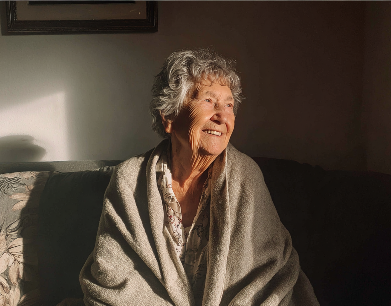 Una anciana sonriente | Fuente: Midjourney
