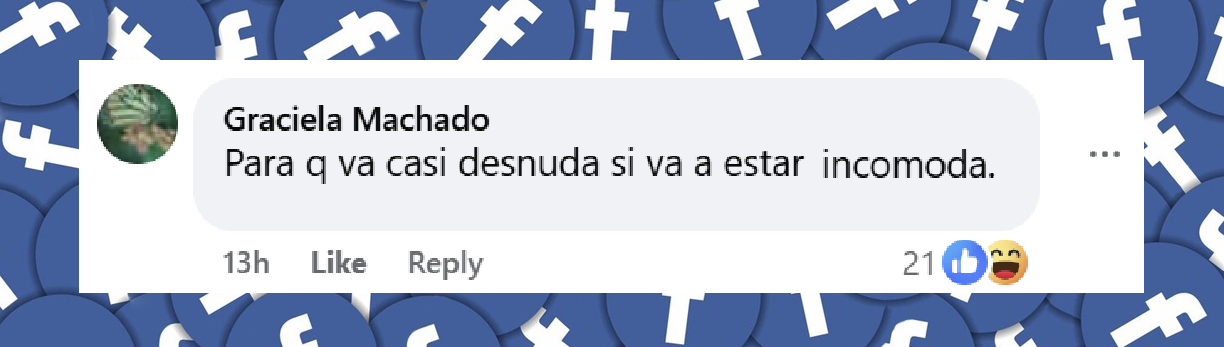 Comentario de un usuario sobre el look de Griselda Siciliani para el programa de Mario Pergolini | Fuente: Facebook/eltrece