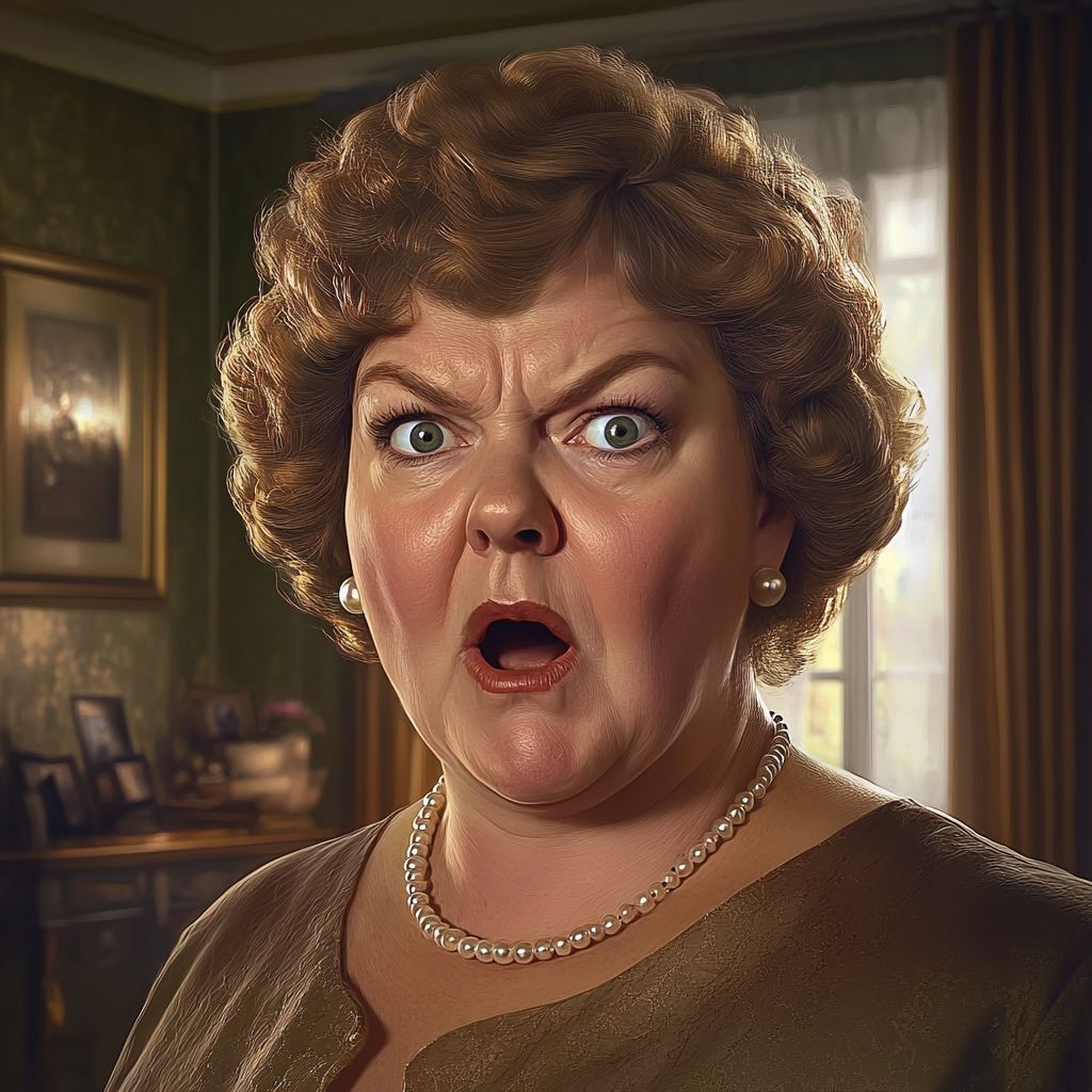 Una mujer asustada | Fuente: Midjourney