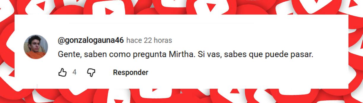 Comentario de un usuario | YouTube/eltrece