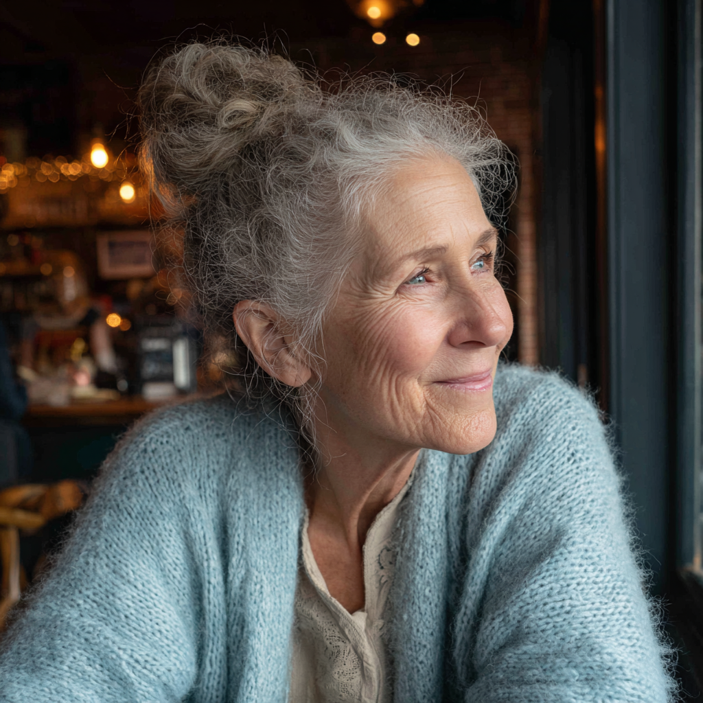 Una mujer mayor sonriente | Fuente: Midjourney