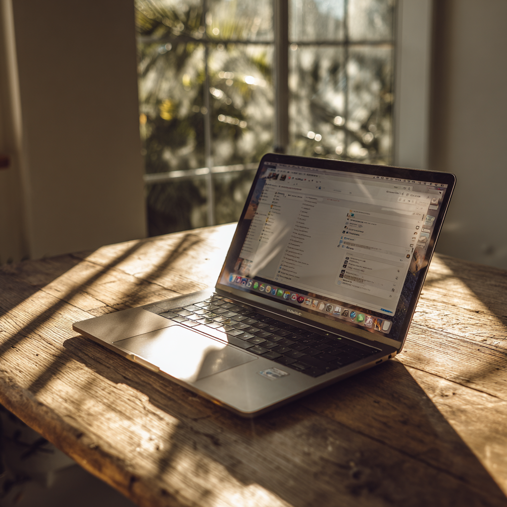 Un portátil abierto a los correos electrónicos | Fuente: Midjourney