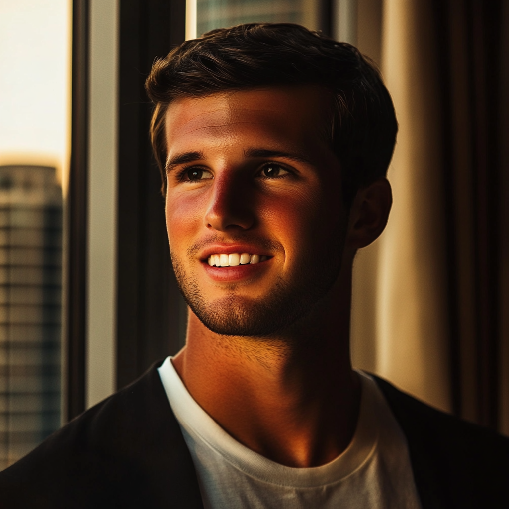 Un joven emocionado | Fuente: Midjourney