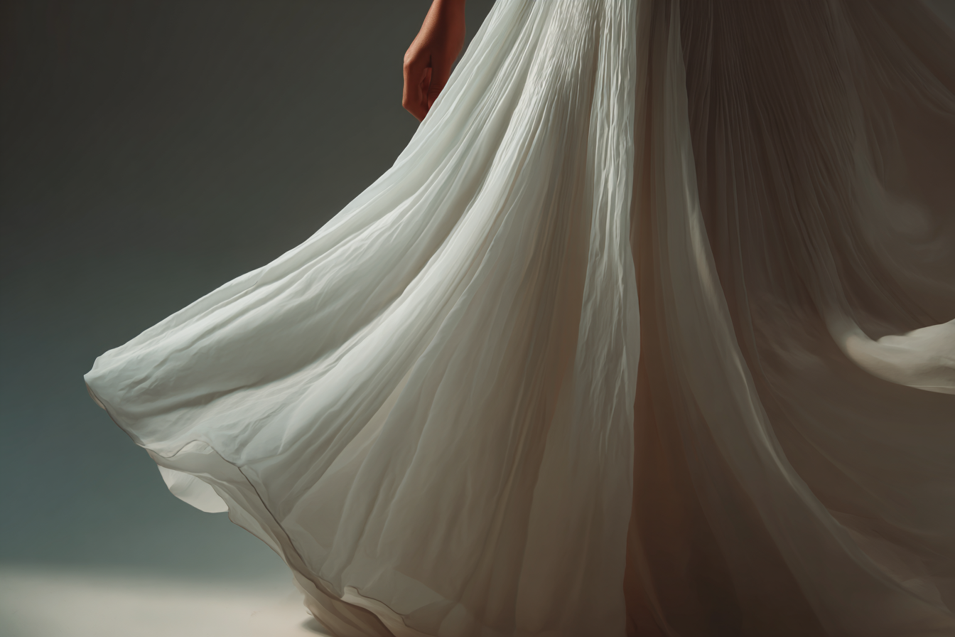 Una mujer con un vestido blanco | Fuente: Midjourney