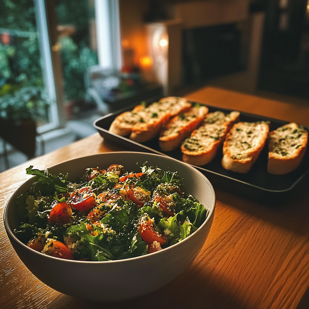 Comida en una mesa | Fuente: Midjourney