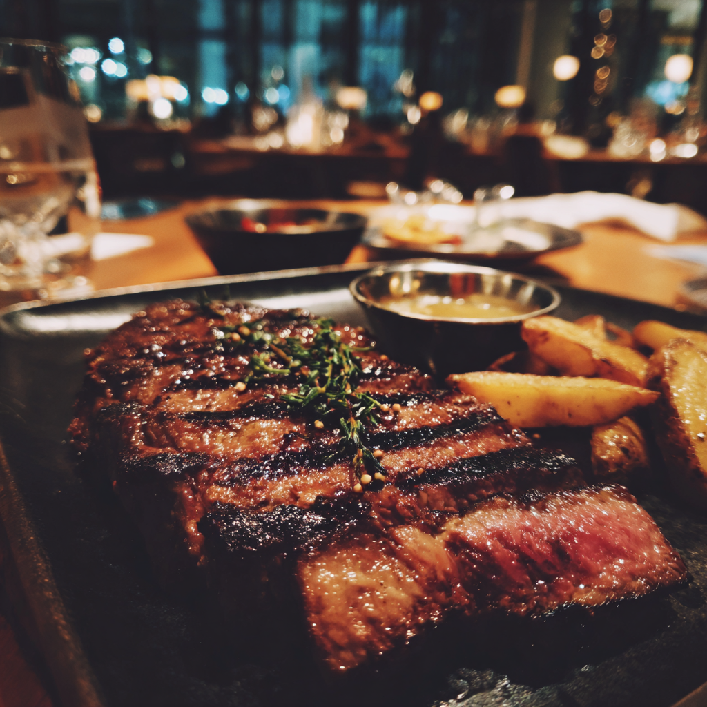 Comida en la mesa de un restaurante | Fuente: Midjourney