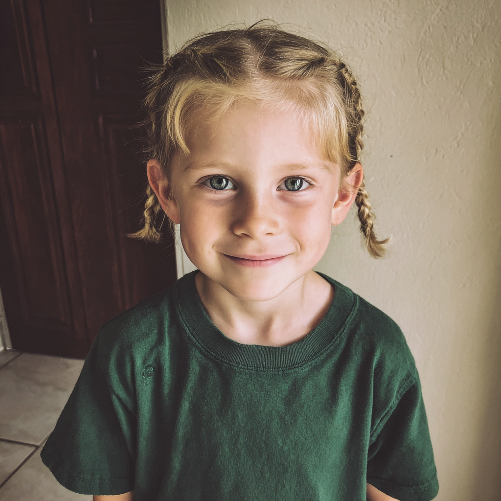 Un niño con el pelo trenzado | Fuente: Midjourney