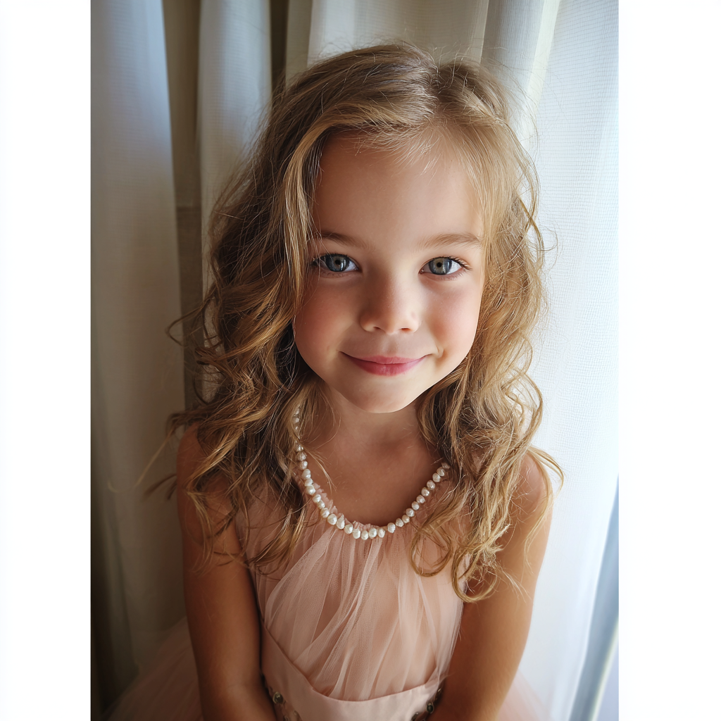 Una sonriente niña de las flores | Fuente: Midjourney