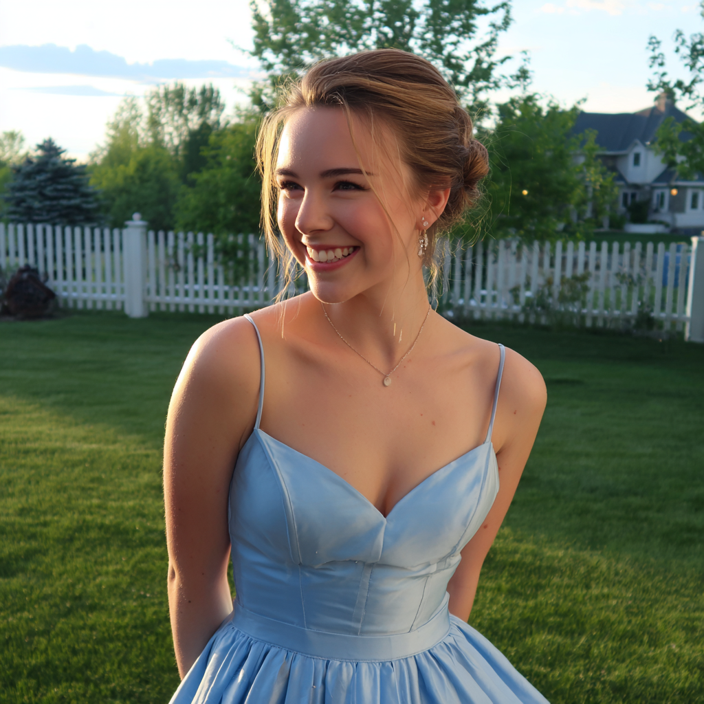 Una adolescente sonriente | Fuente: Midjourney