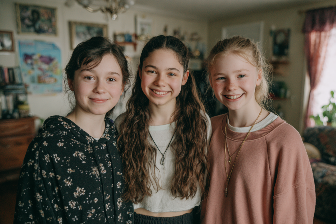 Tres chicas juntas | Fuente: Midjourney