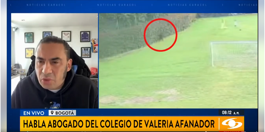 Francisco Bernate, abogado del colegio de Valeria | Zona del colegio por donde habría salido Valeria | Fuente: Facebook/Noticias Caracol