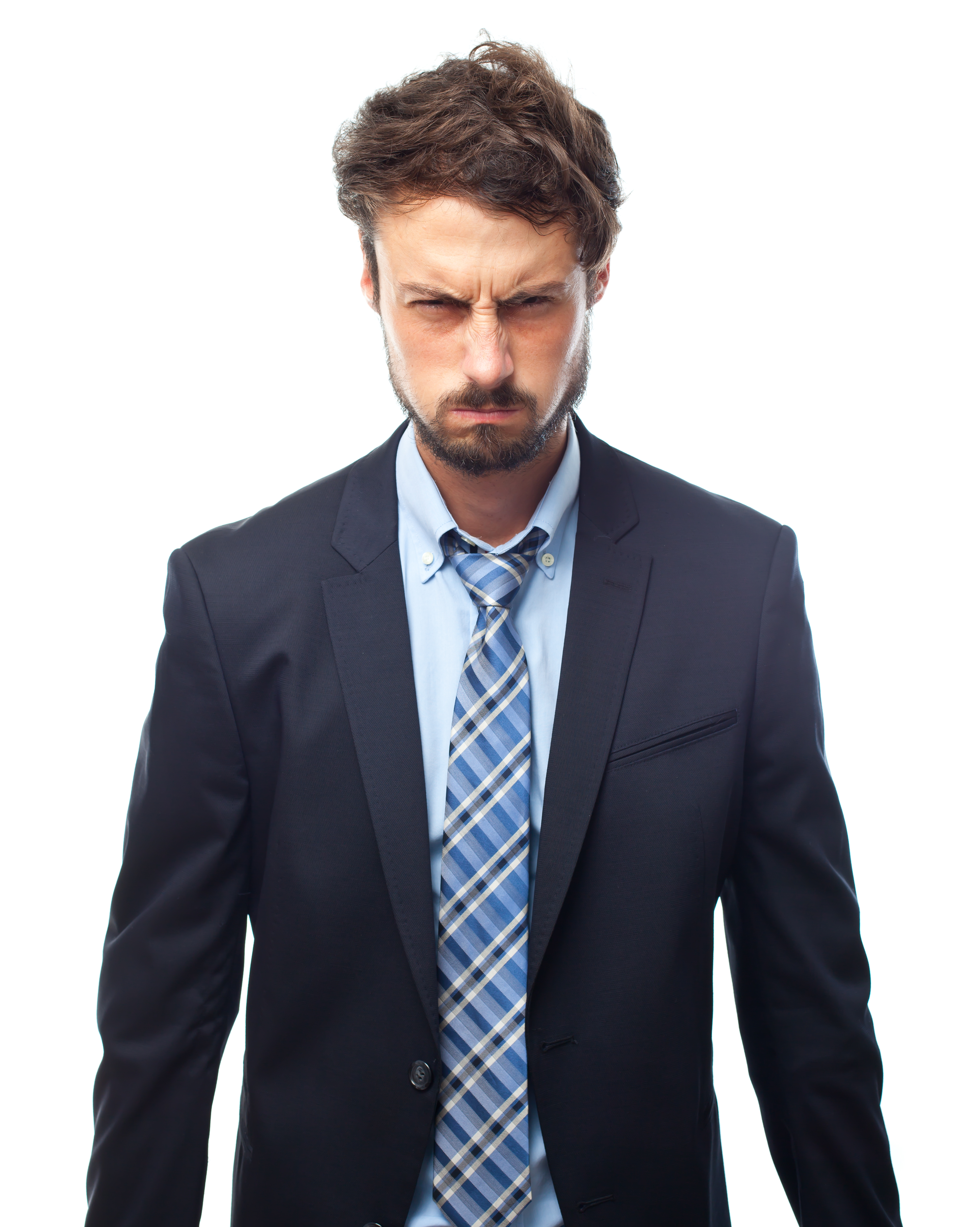 Un hombre trajeado disgustado | Fuente: Freepik