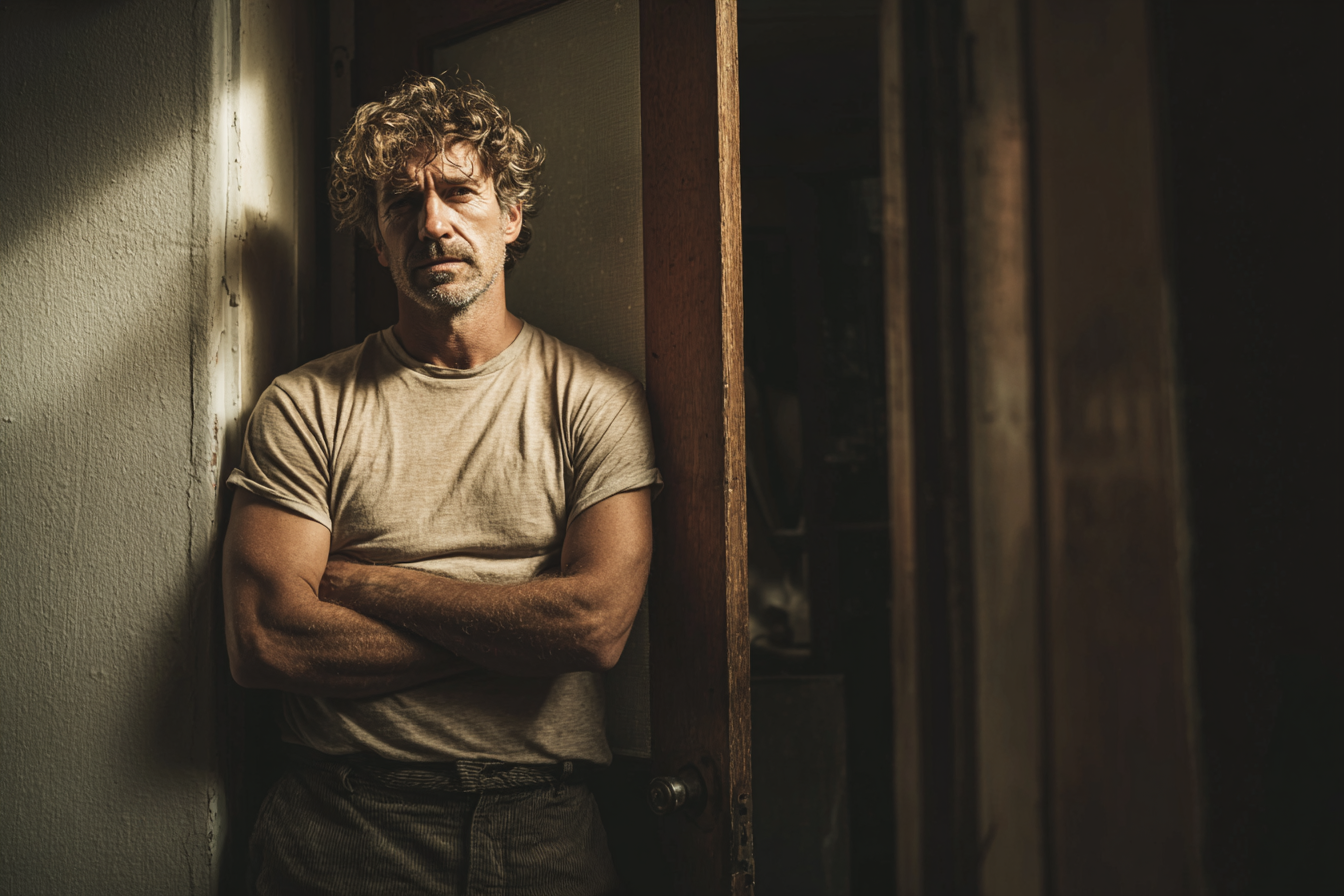 Un hombre de pie con los brazos cruzados | Fuente: Midjourney