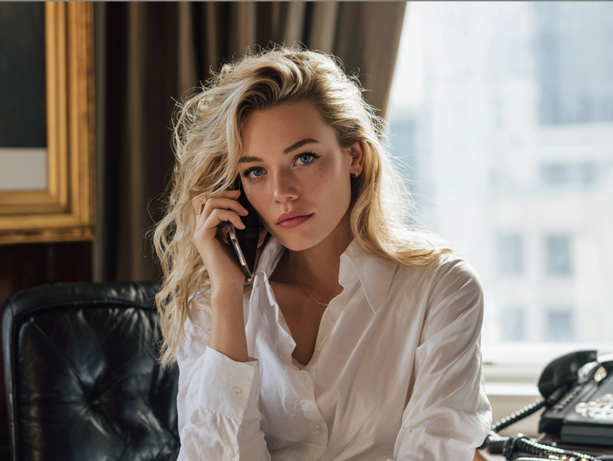 Una mujer hablando por teléfono | Fuente: Midjourney