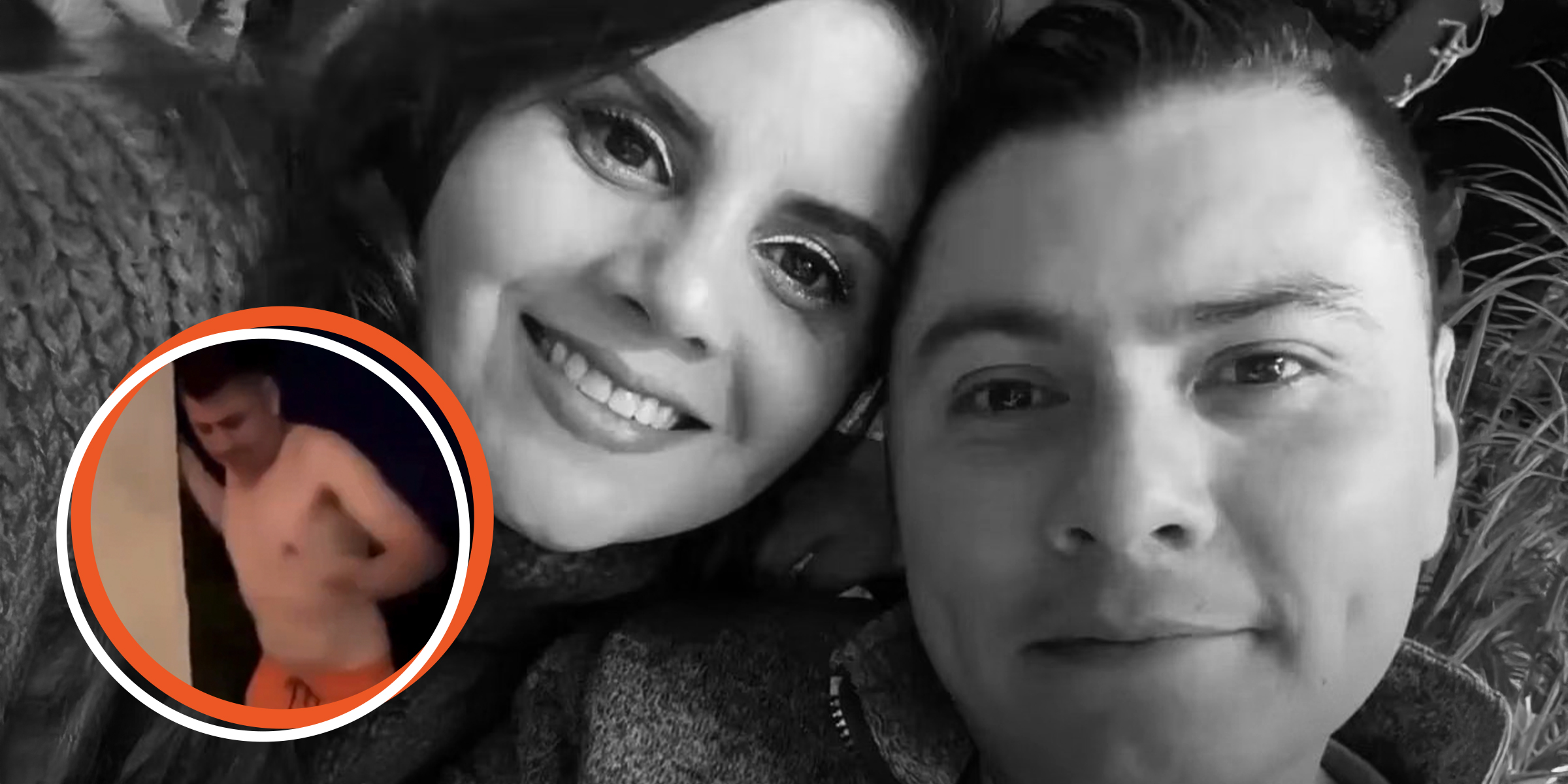 Estefanía López y su esposo Sagid Carreón | Sagid Carreón en la orilla del jacuzzi en su habitación de hotel | Fuente: x.com/heraldodemexico | x.com/XQestendenciaMX