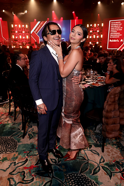 Christian Nodal y Ángela Aguilar asistieron al evento Persona del Año 2025 de la Academia Latina de la Grabación en honor a Raphael, el 12 de noviembre de 2025 en Las Vegas, Nevada | Fuente: Getty Images