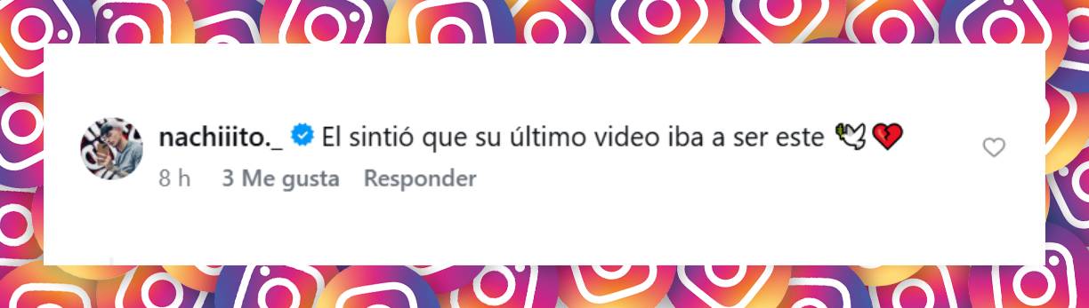 Comentario de un seguidor ante el último video de Lucas Vignale | Fuente: Instagram/lucasvignale